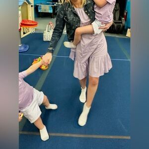 💜 Soler London Lilac Ruffle Dress – EUC – With Pockets & Self-Tie 💜